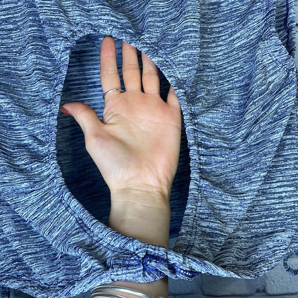 NWOT Free People Movement Cropped Cinched Muscle Tank - Navy Blue - Size Large - Picture 10 of 14